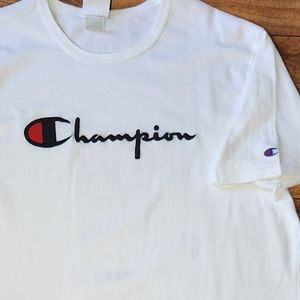 Champion embroidered logo mens t shirt